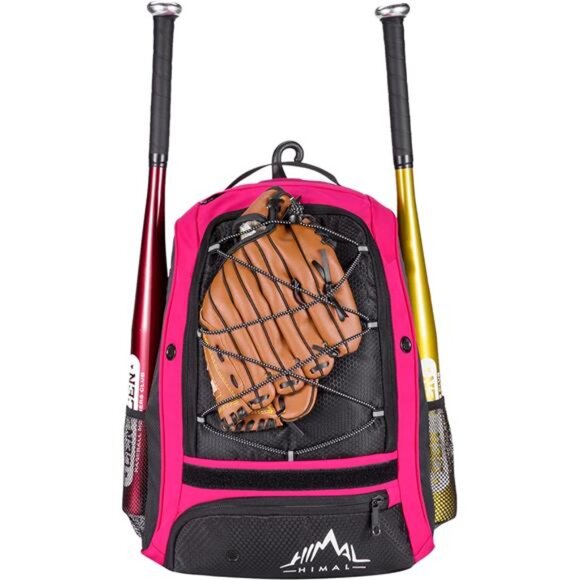Outdoors Baseball Bag - Bat Backpack for Baseball, T-Ball & Softball Equipment - Picture 1 of 7